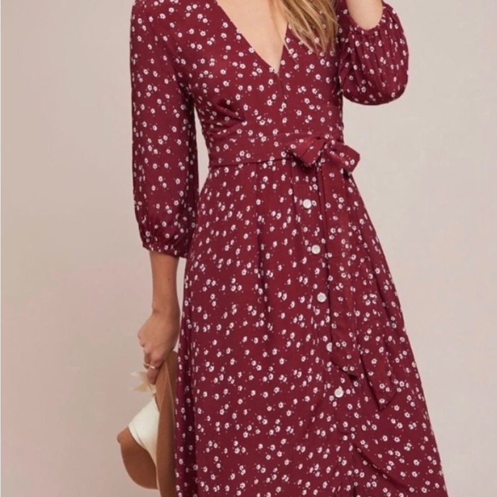Anthropologie Midi Floral Dress